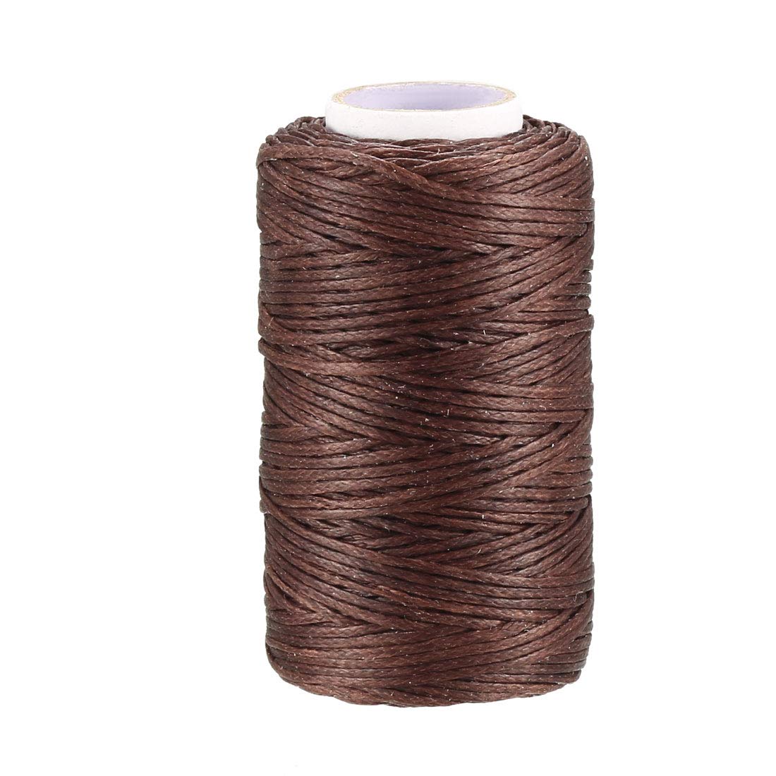 sourcing map 55 Yards 150D/1mm Leather Sewing Thread, Waxed Thread, Hand Stitching Thread for Hand Sewing Leather and Bookbinding(Coffee Color)