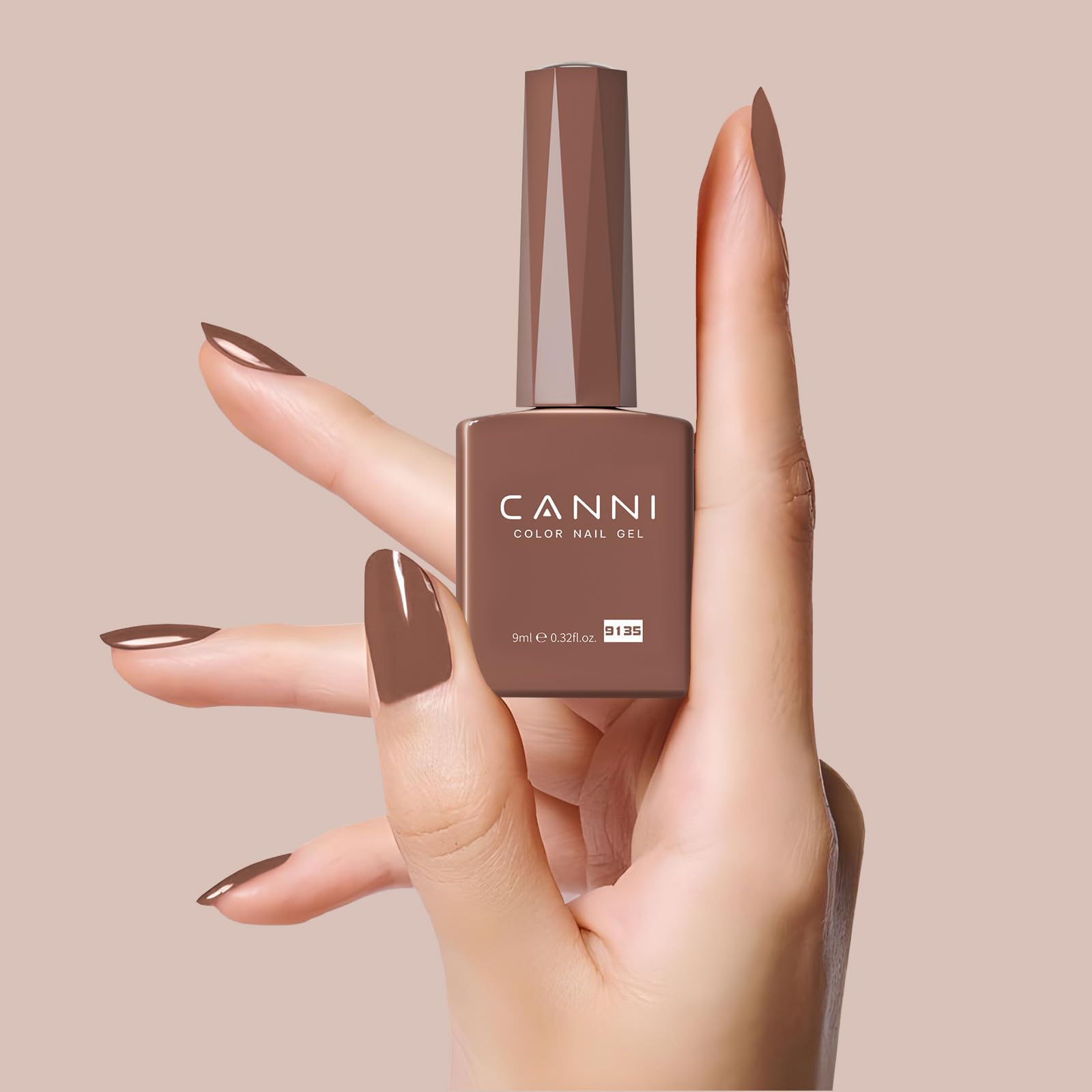 Canni Brown Gel Nail Polish, Chocolate Brown Color, High Gloss Soak Off Uv Gel Nail Polish for French Nail Manicure Salon DIY - Image 5