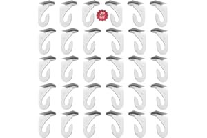 Fulaicai 30PCS Ceiling Hangers, Steel Ceiling Clips White Drop Ceiling Hooks for Hanging Decorations and Items at Home Office