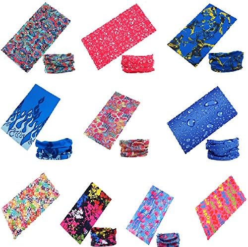 DARE MULTI FUNCTIONAL HEADBAND OUTDOOR SPORTS SCARF MOISTURE WICKING MICROFIBER TUBE BANDANA WITH UV PROTECTION(SUMMER MIX 1)