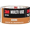 3M Multi-Use Colored Duct Tape, Brown with Strong Adhesive and Water-Resistant Backing, Multi-Surface 3M Duct Tape for Indoor and Outdoor Use, 1.88 Inches x 20 Yards, 1 Roll (3920-BR)