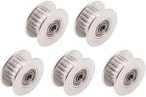 WINSINN GT2 Idler Pulley - 20 Teeth, 3mm Bore, for 6mm Width Timing Belt, Aluminum - Ideal for 3D Printers, CNC Machines (5-Pack)
