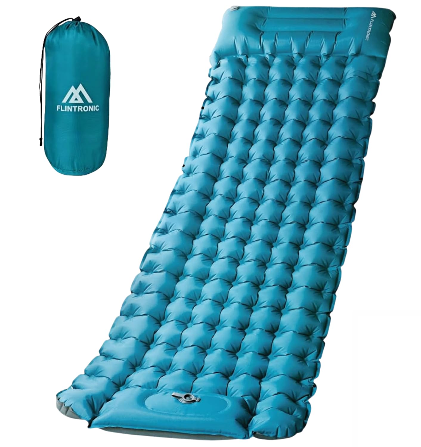 flintronic Inflatable Outdoor Sleeping Mat, 40D Nylon Material & Waterproof & Good Insulation, 30 Seconds Inflation, Lightweight & Foldable&Small Package，10cm Thick Outdoor Camping Air Mattress