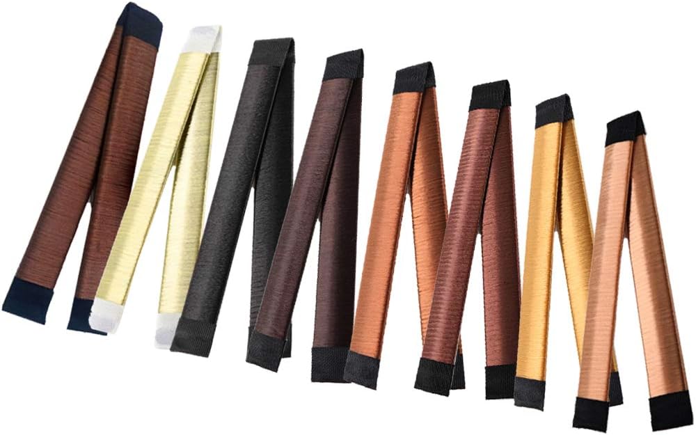 URSKYTOUS 8Pcs Easy Donut Hair Bun Maker Instant Hair Band Wrap French Twist Curler Shaper Ballet Hair Bun Headband Hairstyle Clip Rollers Tool for Girls Women