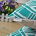 CaliTime Canvas Throw Pillow Cover Case for Couch Sofa Home Decoration Modern Compass Geometric 18 X 18 Inches Teal