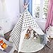 Asweets Kids Teepee Tent, Children Play Tent, Indoor Outdoor Cotton Play Tent for Girls & Boys Kids (Grey Heart Tent)