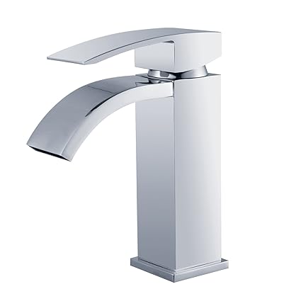 Sumerain Waterfall Bathroom Sink Faucet Brass Chrome Finish Basin