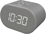 i-box Lite Alarm Clock Bedside FM Radio USB Charging 5 Display Dimmer Grey view 1