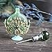 YU FENG 1/4 oz Miniature Glass Perfume Bottle Empty Vintage Jeweled Peacock Decor Crystal Perfume Bottles(Green)