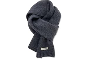 LumiSyne Winter Wool Knitted Scarf Women Men Solid Color Ribbed Knit Long Neck Scarf Pashmina Soft Warm Collar Scarf 150×20cm