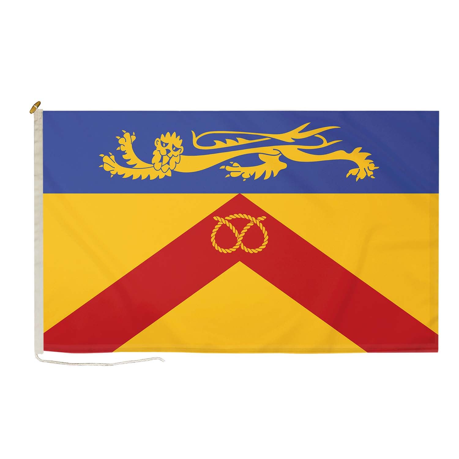 DuraFlag Staffordshire Crest 5ft x 3ft with Rope and Toggled - Premium Quality 5x3 Staffs Flags