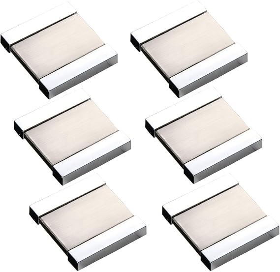 6 Stück Küchenschrank Unsichtbare Zinklegierung Griffe Bar Unterputz