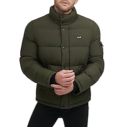 Levi's Men's Bubble Puffer, Olive Taslan, X-Large