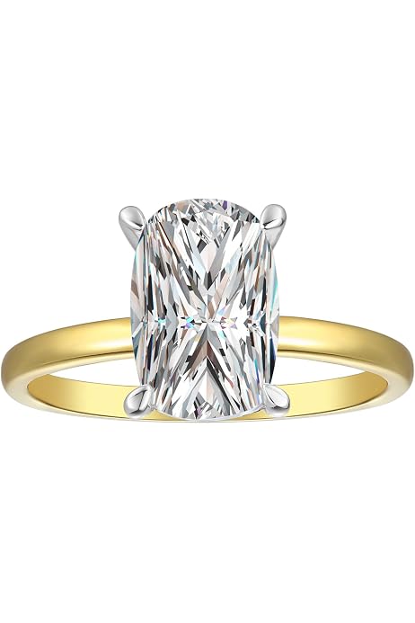 AFFY Crown Ring – 14k Gold Over Sterling Silver With Round White Cubic Zirconia