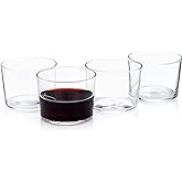 HISTORY COMPANY Spanish Bodega Chatos-Style Stemless Wine Glass, 4-Piece Set – Handcrafted in Traditional Copita-Size for Win