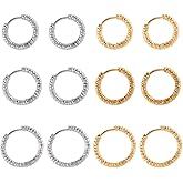 SUNNYCLUE 1 Box 24pcs Gold Huggie Earring Findings Gold Leverback Findings 303 Stainless Steel Silver Golden Leverbacks Earwires Huggie French Hoops Hooks for Jewelry Making Women Crafting Supplies