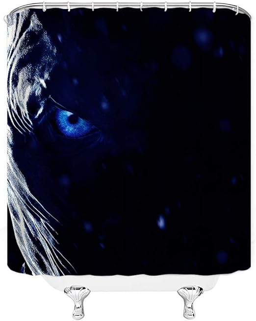 Amazon Com Waynejunior Devil S Eye Shower Curtains Dark Blue