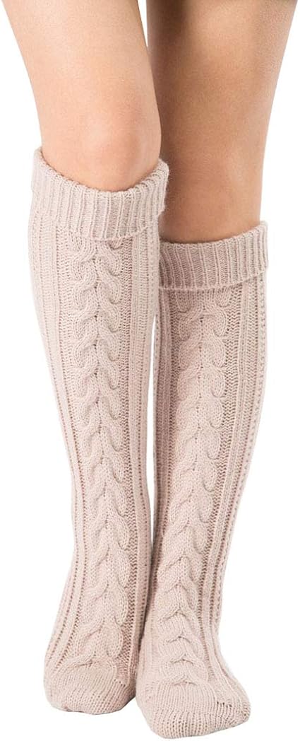 Kniehohe Socken Damen Leopardenmuster - Braune Kniestrümpfe Aus Polyester/Elasthan