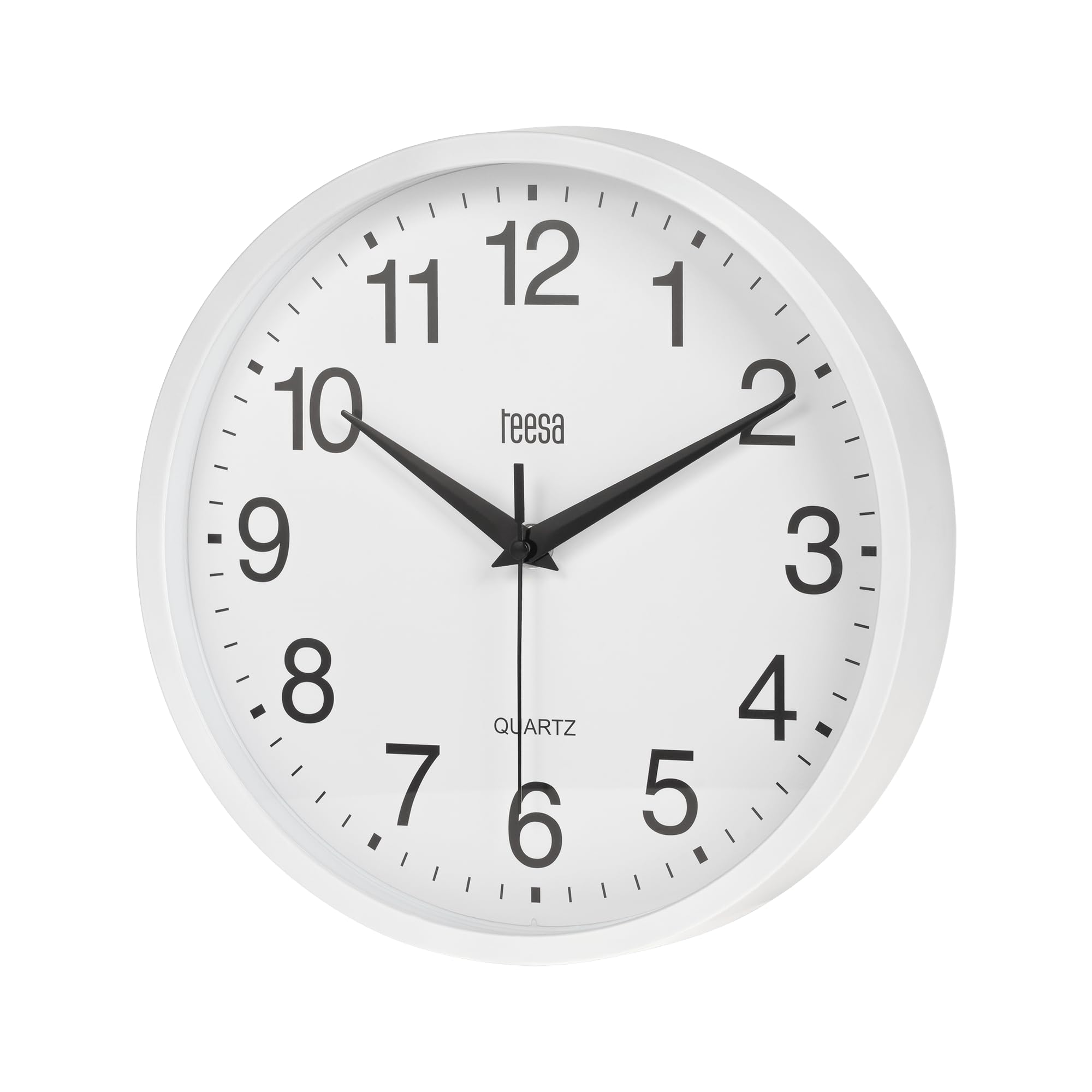Teesa Clock Analog Wall Universal 25 cm TSA0037 White