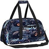Monster Truck Kids Overnight Duffel Bags Sports Gym Bags Boy Girls Travel Weekender Sleepover Bags Collapsible Gymnastics Dance Bags Waterproof Carry on Tote Bag Work Out Bag