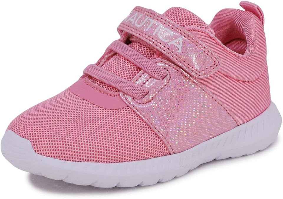 Nautica Kids Girls Fashion Sneaker Athletic Running Shoe with Stap for