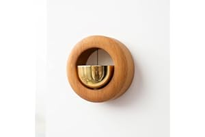 YMYP Shopkeepers Bell - Magnetic Attached Doorbell for Door Opening - Unique Office Ornament and Hanging Decoration for Business Entrance, Fridge Sticker and Barn Door (Golden Teak)