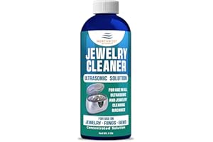 NORTHWEST ENTERPRISES Jewelry Cleaner, Ultrasonic Jewelry Cleaner Solution - Cleans Gold, Silver, Platinum, Diamonds, Non-Porous, & Semi-Precious Jewelry (8 Ounce)