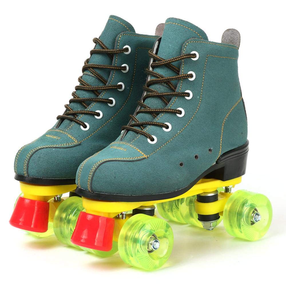 Buy KYIS Cowhide Roller Skates for Women and Men HighTop Shoes Double