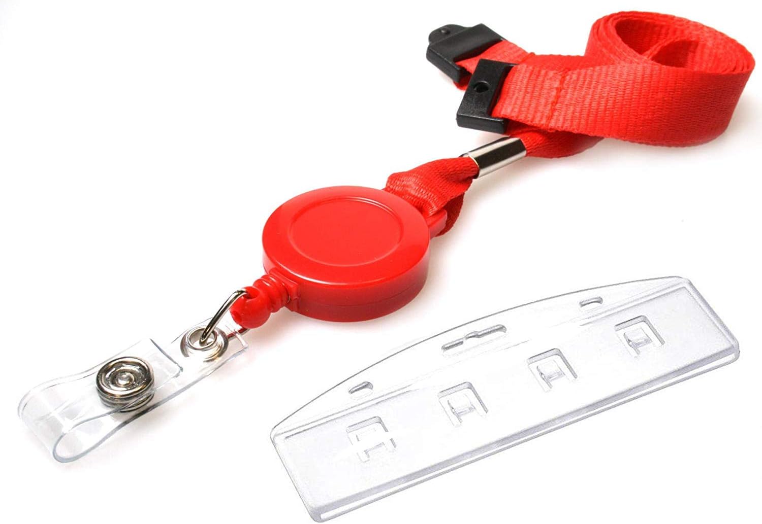 ID Swipe Card Holder & Access Card Lanyard Neck Straps with Integrated Retractable Card Reel