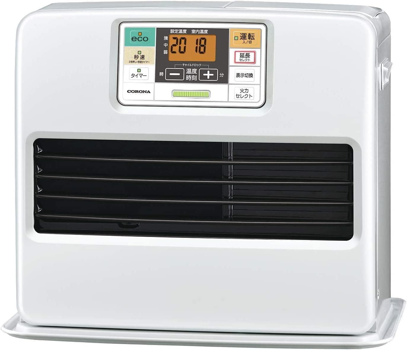 CORONA(コロナ) 石油ファンヒーター 【日本生産】 (木造15畳 / コンクリート20畳 まで) 大型操作パネル 入切タイマー ワンタッチ給油 ホワイト FH-ST57BYA5(W)商品画像