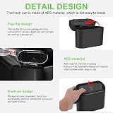 URAQT Car Trash Can with Lid 90 Bags Hooks Compact Car Organizer view 3