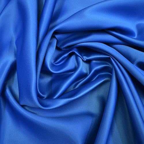 Reliable Bedding 100% Pure Silk Satin Sheet Set 7pcs, Silk Fitted Sheet 15'' Deep Pocket,Silk Flat Sheet,Silk Duvet Cover & Pillowcases Set !!! Cal-King, Medium Blue