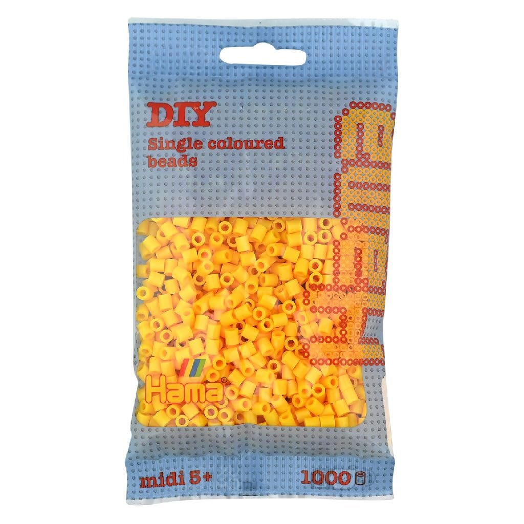 Hama 207-03 Yellow Midi Beads 1000 pcs (1000 pcs)