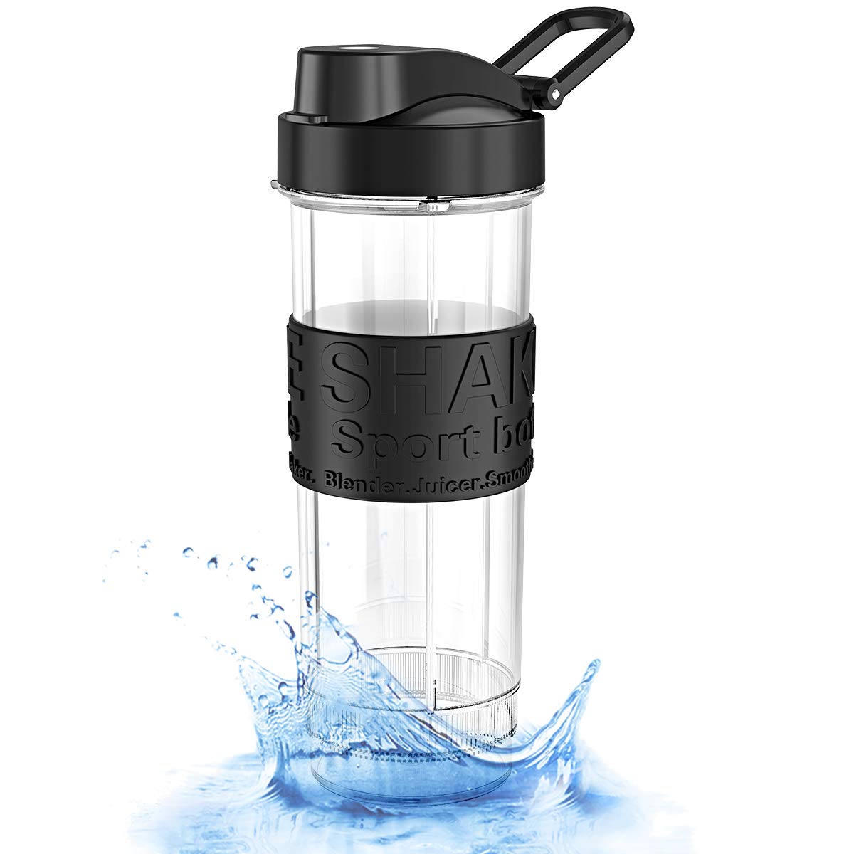 ROVLAK Smoothie Bottle 570ml Water Bottle BPA-Free Tritan Sport Drink Bottle for Gym/Hiking/Camping/Travel Bottle, Portable Smoothie Maker Spare Cup compatible with 500W/700W Smoothie Mixer Blender