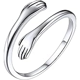 ChicSilver 925 Sterling Silver Ring Minimalist Teardrop High Polish Tarnish Resistant Comfort Fit Open Adjustable Ring for Women