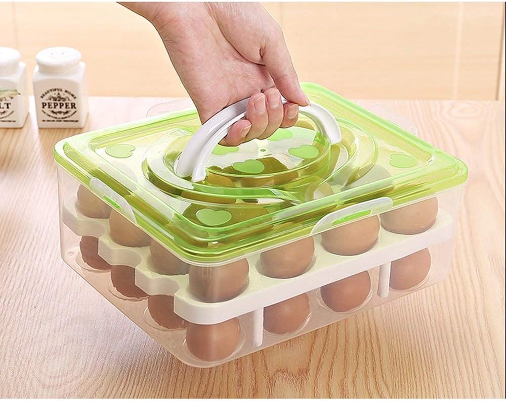 Buy Logicmart Double Layer Egg Storage Box for Refrigerator Kitchen