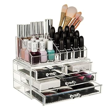 Vr Shopee 4 Drawers Cosmetic Organizer Clear Acrylic Jewellery Box