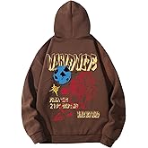 COZYEASE Men's Hoodie Oversized Graphic Hoodies Pullover Long Sleeve Drawstring Casual Hooded Sweatshirt Trendy