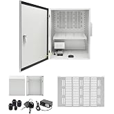 CENTROPOWER NEMA Outdoor Electrical Box Enclosure, 19.6"x15.7"x7.8" | Heavy-Duty Cold-Rolled Steel, IP65 Waterproof, Removable Mounting Plate, Wall or Pole Mountable