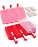 Silicone Popsicle Molds BPA-Free, Ice Pop Molds with Lids Packs of 2x3 Cavities for Kids, Cake/Ice Cream/Popsicle Maker…