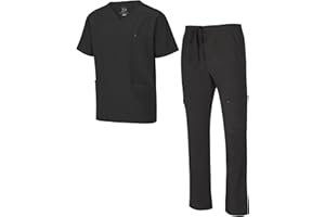 Natural Uniforms Mens Stretch Multi-Pocket Cargo Scrub Set