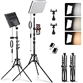 Velvora LED Video Light Kit, 2-Pack Studio Lights for Video Recording with 60" Extendable Tripod Stand & Phone Holder, 2700K-7500K Bi-Color Dimmable Photography Lighting for YouTube, TikTok, Zoom