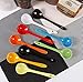 Mecai 6 inch long Ice cream soup spoons Set of 6 -Mixed Colors