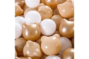 GOGOSO Bear Ball Pit Balls Shapes BPA Free Plastic Play Balls Crush Proof Kids Toddlers Baby Pastel Pelotas Toy Shaped Giant Friendship Bracelet