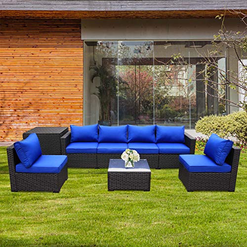 Rattaner Outdoor Furniture Sets Fire Table 6 PCS Patio Furniture Set