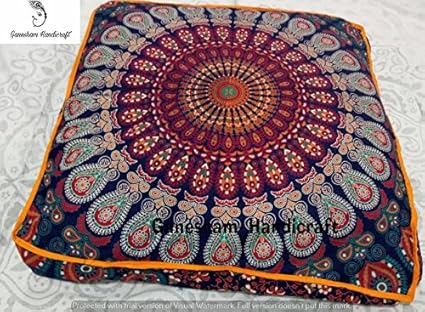 Indian Mandala Tapestry Dog Bed Mandala Cushion Cover Boho Floor