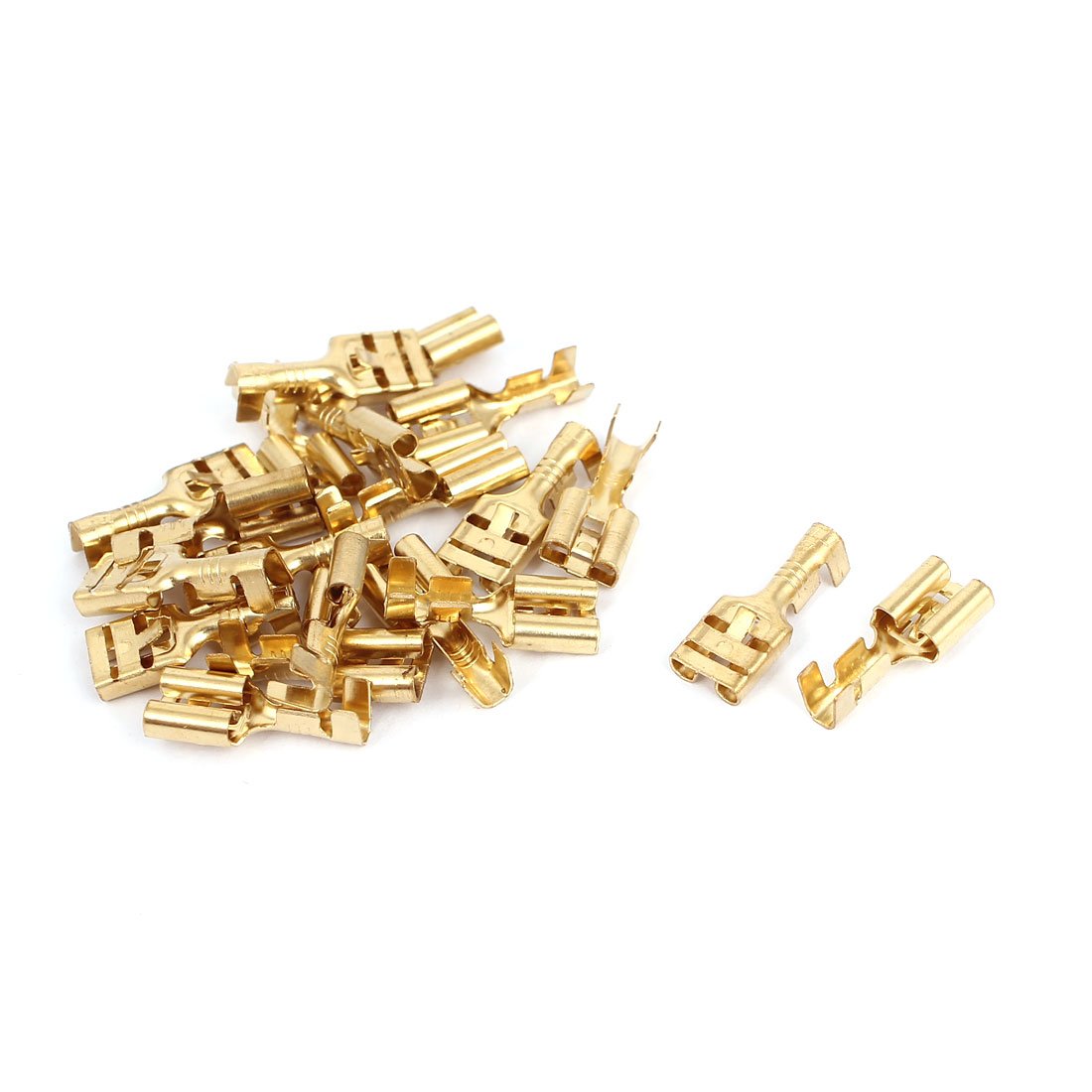 Aexit 20 Pcs 6.8mm Stud Brass Female Cable Crimp Terminal Connector (4eb5e8e950d6c0d33479e51690639a99)