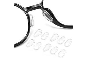 OPUGIT Eyeglass Nose Pads, Adhesive Anti Slip Eyeglasses Nose Grips with Airbag,3.2mm Thickness for Eyeglasses Sunglasses Reading Glasses,5 Pairs,Transparent