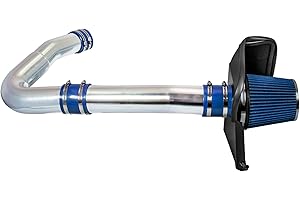 RTUNES RACING Cold Air Intake System with Heat Shield Kit + Filter Combo BLUE Compatible For 11-21 Challenger/Charger/11-21 300/14-15 300C 3.6L V6