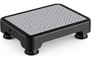 SOYO Mobility One Step Stool, Heavy Duty Indoor Outdoor Non-Slip Small Step Platform Assistive Device for Adult Elderly, Standing Support and Step Riser for Car, Bed, Door, Stair, Bathroom, Black-Gray